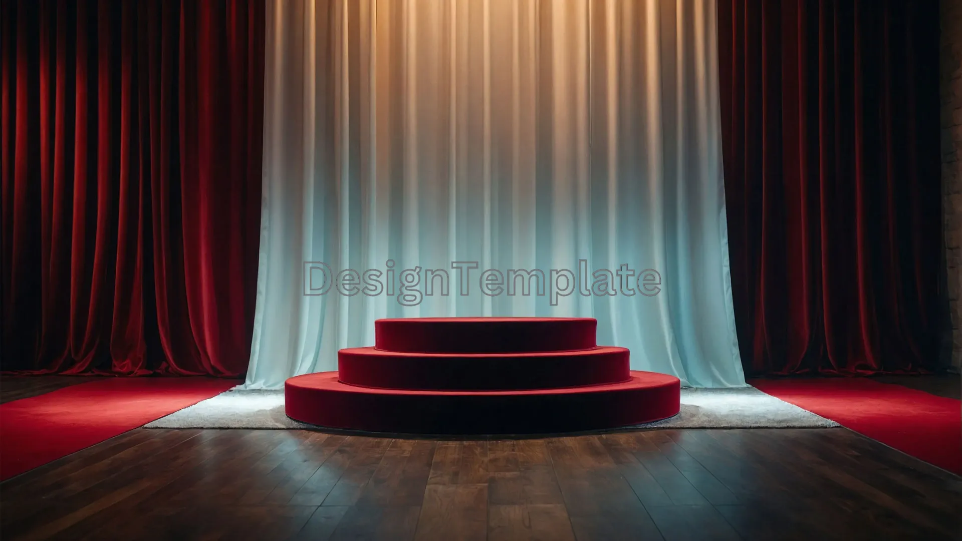 Texture Temptation Velvet-Clad Podium Amidst Picture Perfect Setting image